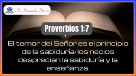 Reflexión Proverbios 1:7 | El principio de la sabiduría